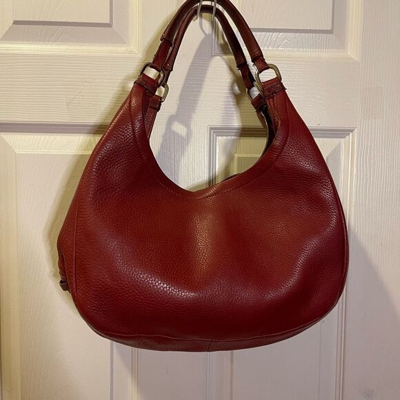 Cole Haan Red Leather Hobo Bag - Picture 3 of 13